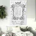 thumbnail image 3 of Occult Decor Tapestry, Gothic Medieval Magic and Spell Symbols Eternal Life Ritual Chart Art Theme, Wall Hanging for Bedroom Living Room Dorm Decor, 60W X 80L Inches, White Black, by Ambesonne, 3 of 5