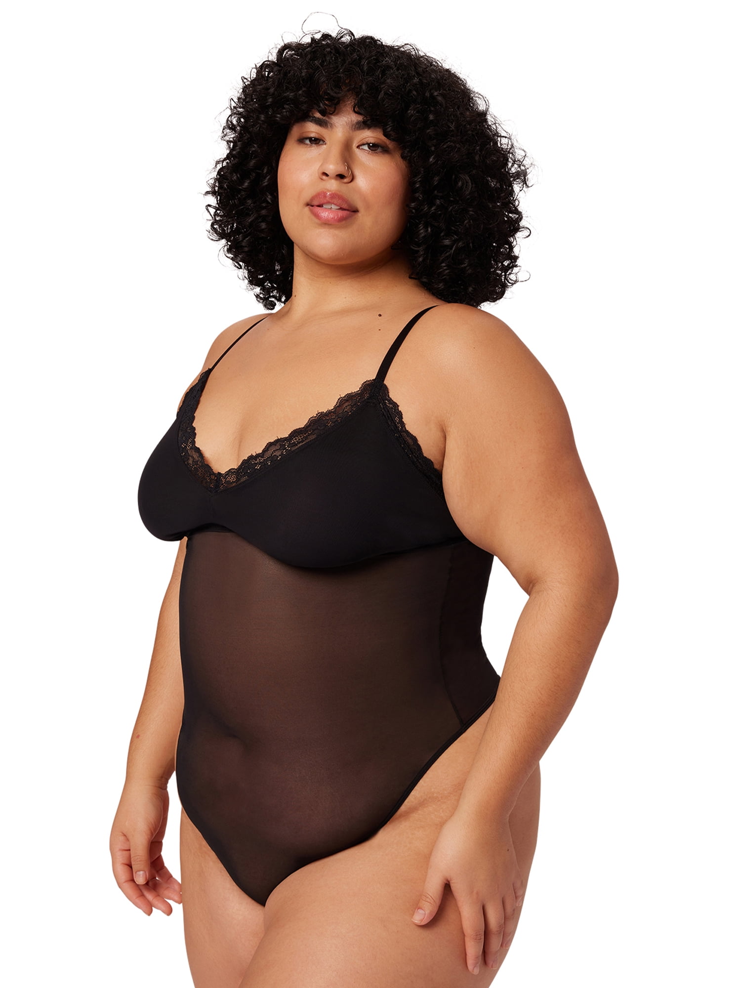 Parade Mesh Lined Cups Bodysuit, Sizes XS to 3XL