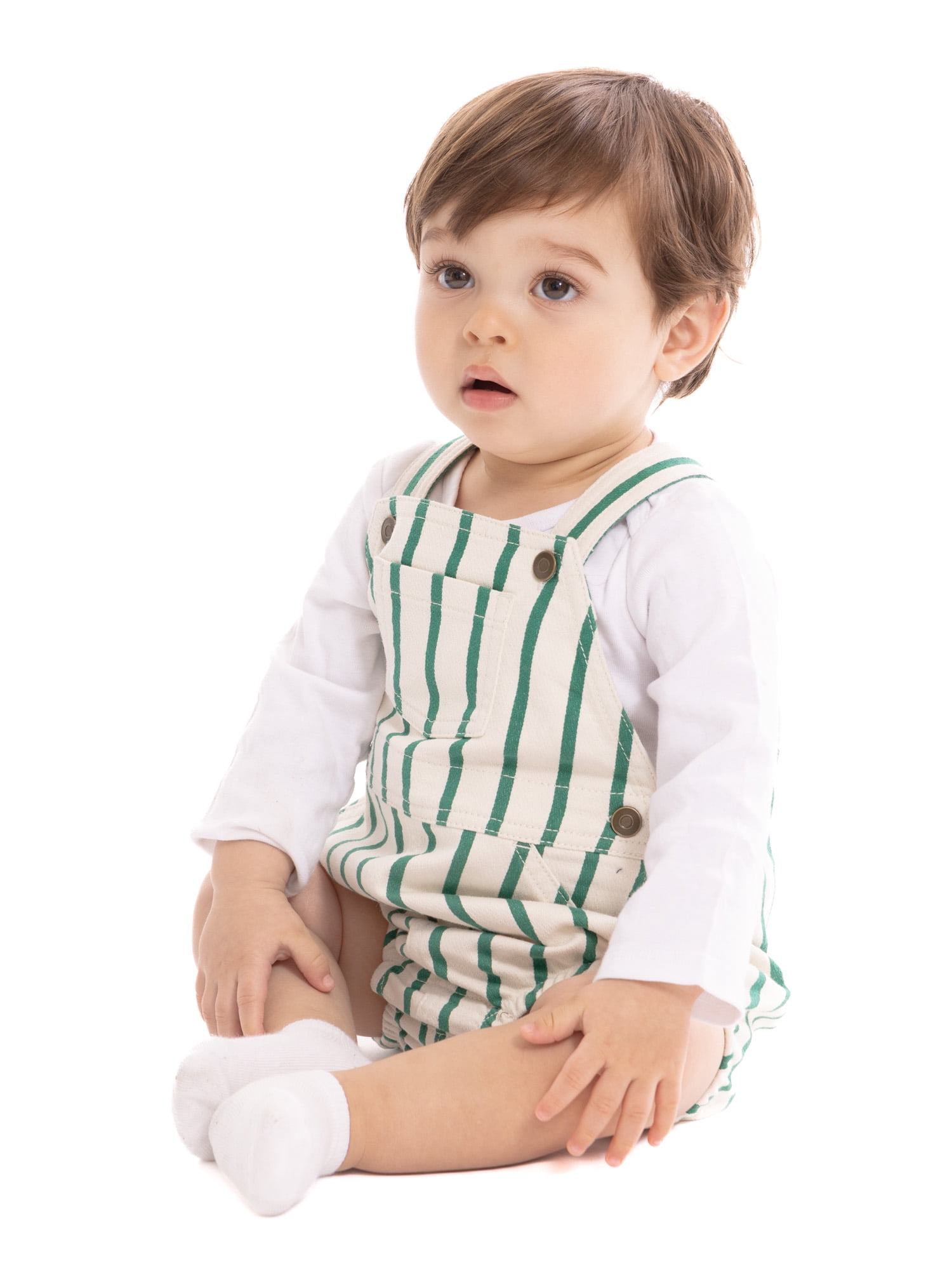 Wonder Nation Baby Boys Sleeveless Overall Romper, Sizes 0/3M-24M