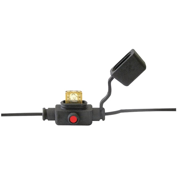 Seachoice 11273 Indicating ATM In-Line Fuse Holder, 20 Amp, 6", 16/2 Gauge Wire