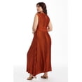 thumbnail image 3 of June & Vie Women's Plus Size Boatneck Plisse Cap-Sleeve Maxi Dress, 3 of 4
