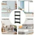 thumbnail image 4 of RBCKVXZ Slim Rolling Storage Cart 4 Tier Bathroom Storage Organizer Laundry Room Cart Mobile Shelving Unit Multi Purpose For Kitchen Bathroom Narrow Places, 4 of 6