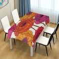 thumbnail image 4 of Yayeee Tablecloths 54" x 54" Rectangle Wrinkle Resistant Party Table Cover, Purple Hand Drawn Floral, 4 of 8