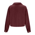 thumbnail image 7 of Women Autumn And Winter Fashion Cropped Jackets Button Cropped Jacket Tops Long Sleeve Shirts, 7 of 7