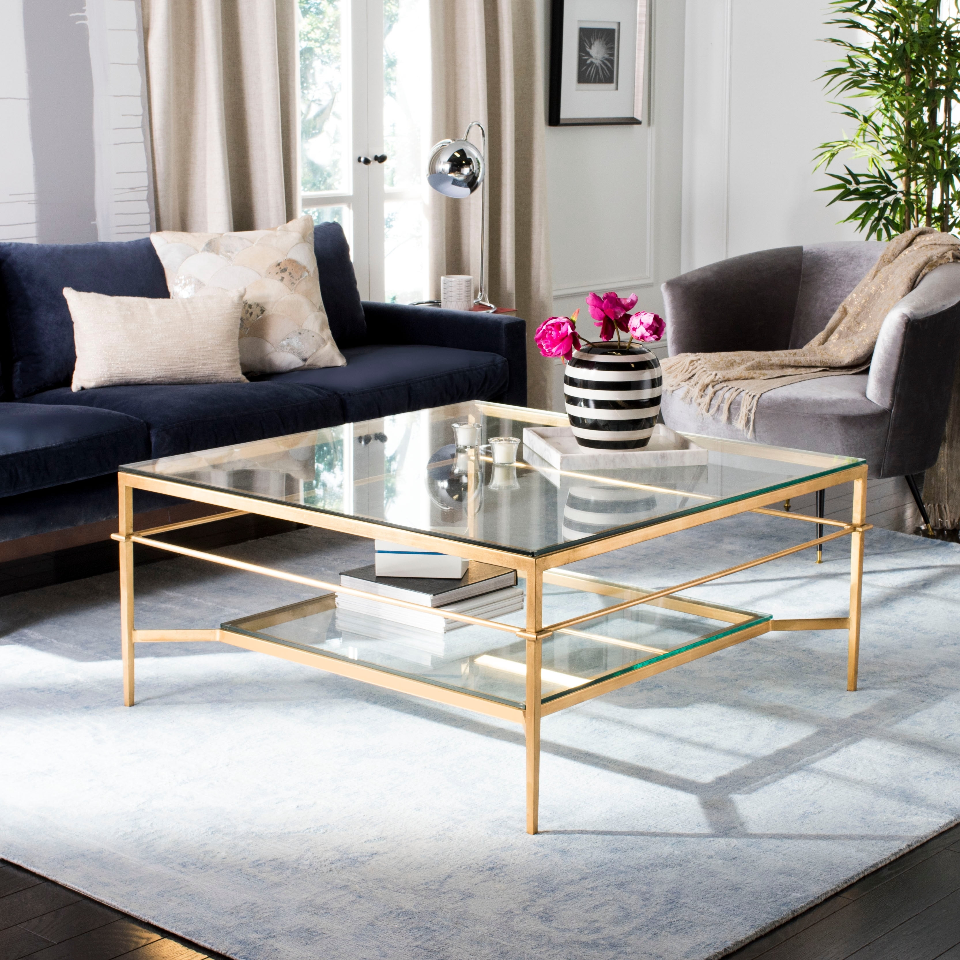 SAFAVIEH Couture Mieka Glam Metal Coffee Table, Gold