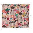 thumbnail image 5 of Dogs with Pioneer Flower Shower Curtain 84"x72" ,Bathroom Decorative Shower Curtains Set with 12 Hooks,Modern Waterproof Washable Shower Curtain, 5 of 6