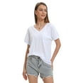 thumbnail image 2 of Womens T Shirts Short Sleeve V-Neck Shirts Cute Fit Summer Casual Tee Tops, 2 of 6