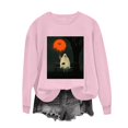thumbnail image 5 of VKOYWKM Spooky Halloween Sweatshirt for Women Ghost Pumpkin Graphic Oversized Sweatshirt Crew Neck Long Sleeve Casual Fall Sweatshirt Holiday Party Pullover, 5 of 7