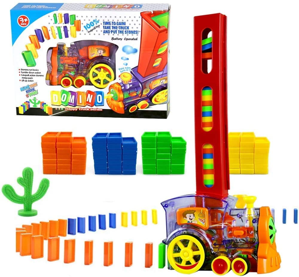Domino Electric Train Toy Blocks Set for Domino Train Set Domino Blocks 