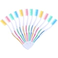 thumbnail image 1 of Cepillo dental de cerdas suaves ultra finas para limpieza bucal (colores aleatorios: azul, rojo, verde, amarillo) – Paquete de 12 unidades, 1 of 6