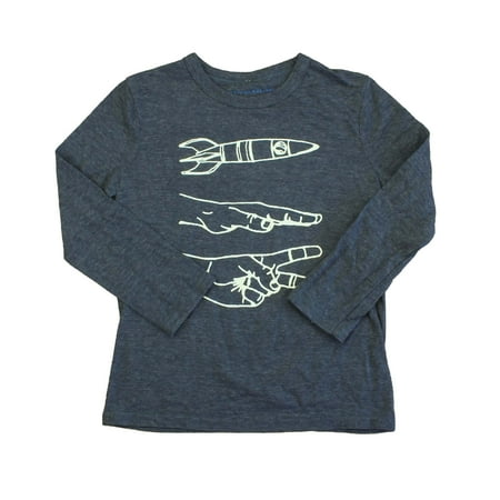 

Pre-owned Rockets Of Awesome Boys Navy | White Long Sleeve T-Shirt size: 5T