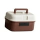 thumbnail image 2 of Caja de almacenamiento con cerradura, organizador de contraseñas, versátil, con asa, portátil, con cerradura de combinación de código para el hogar, Rojo marrón, 2 of 8