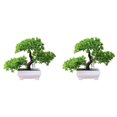 thumbnail image 3 of Mdesiwst 2Pcs Plant Mold Lightweight Mini Potted Plant for Home Decor, 3 of 5