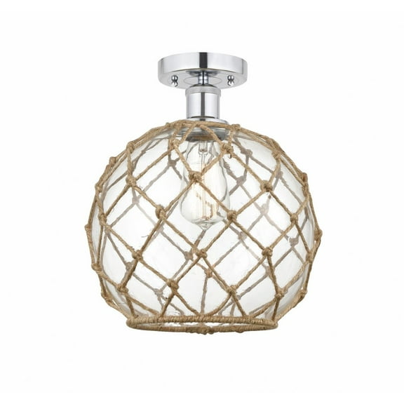 Innovations Lighting - Farmhouse Rope - 1 Light Semi-Flush Mount In Industrial
