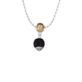 thumbnail image 2 of Delight Jewelry 12mm Black Roller Glass Spinner Mia Monkey Charm Necklace, 2 of 4