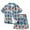 E-Navy, variant on Zwiiyzr 7-14Y Kids Boy Girls Clothes Short Sleeve Beach Hawaiian Print T-Shirt and Drawstring Shorts Set Summer Two Piece Outfit Blue