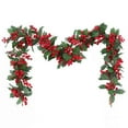 thumbnail image 2 of Guirlande de Baies Artificielles, Ensemble de 2 Pcs, Vigne Festive avec Baies Rouges, Décoration de Noël avec Tiges Flexibles, Longueur 175 cm pour Fête, Décoration Intérieure, 2 of 8