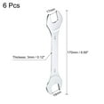 thumbnail image 2 of Thin Open End Wrench, 17mm x 19mm Metric Chrome Plated High Carbon Steel, 6 Packs, 2 of 6