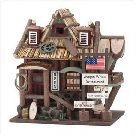 Zingz & Thingz 57070146 Wagon Wheel Restaurant Birdhouse