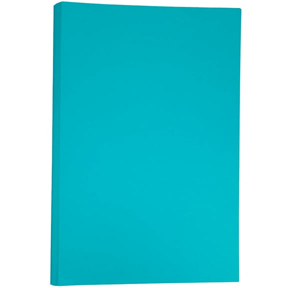 JAM Paper Tabloid Paper, 11x17, 100 per Pack, 24lb Sea Blue