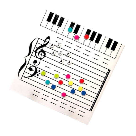 Magnetic Dry Erases Board for Music Teaching Practice, Music Staff Whiteboard