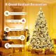 thumbnail image 3 of Árbol de Navidad artificial de 24 pulgadas, clásico pino navideño con base de metal sólido y copo de nieve sin iluminación., 3 of 6