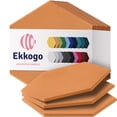 thumbnail image 1 of Paneles acústicos Ekkogo de pared insonorizados, paquete de 12 unidades, 30 x 26,5 x 1 cm, color naranja, 1 of 6