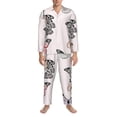 thumbnail image 3 of Fotbe Beautiful Butterfly Pijama de Hombre con Estampado de Manga Larga, Conjunto de 2 Piezas, Ropa de Dormir Suave y Cómoda con Bolsillos-XX-Large, 3 of 7