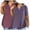 Purple, variant on T-Shirt for Women Plus Size 2PC V-neck Short Sleeve Solid Color Oversized T-shirt Coffee 5XL