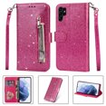 thumbnail image 1 of Feishell Compatible with Samsung Galaxy S23 Ultra Wallet Case,Glitter Sparkly Bling PU Leather Zipper Pocket with Credit Card Slots Shockproof Magnetic Clasp Folio Flip Stand Phone Case,Rose, 1 of 1