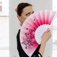 thumbnail image 7 of Vjnyvs 4pcs Floral Folding Hand Fan Vintage Retro Plastic Handheld Fans Folding Fan Wedding Dancing Church Party, 7 of 7