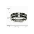thumbnail image 7 of White Stainless Steel Ring Band Wedding Cubic Zirconia CZ, 7 of 7