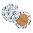 thumbnail image 2 of ZIATUBLE Rose Chair Seat Cushion Slipcover Universal Round Stool Covers Set of 2 Foldable Slipcover for Circle Chair Stools 13"-15" Stretchy Circle Chair Dust Covers Protector, 2 of 6