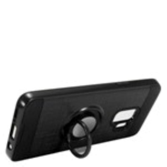 GSA Brushed Hybrid Magnetic Ring Stand Case for Samsung Galaxy S9 Black