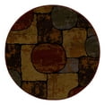 thumbnail image 2 of Unique Loom Cafe Collection Area Rug - Melozio (3' 3" Round Multi/Beige), 2 of 5