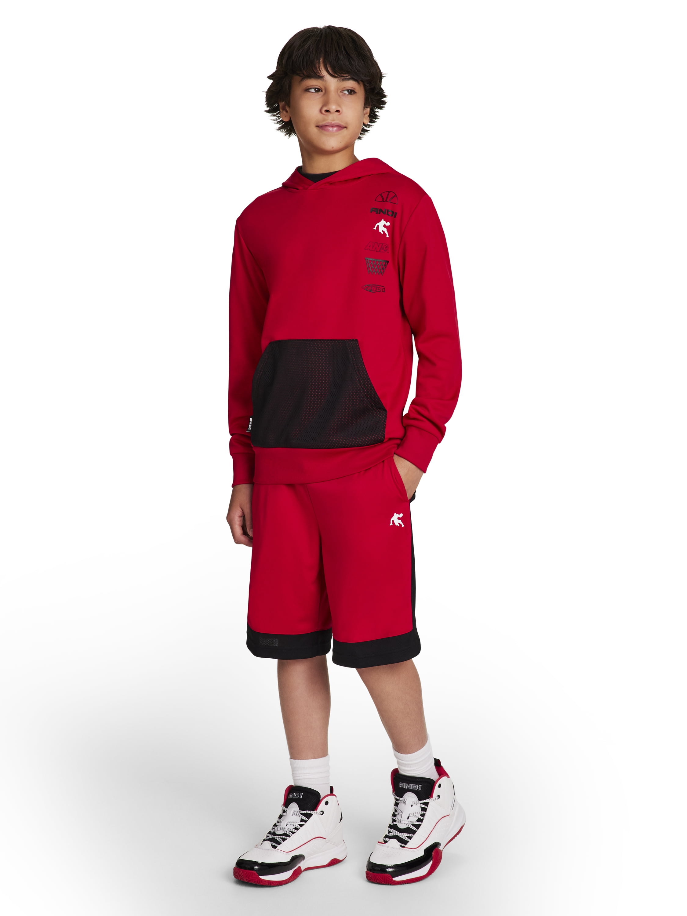 AND1 Boy's Athletic 2-Pack Basketball Short, Sizes 4-18