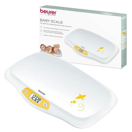 Beurer Digital Scale, Baby and Pet, Curved Weighing Platform, Weighs Up To 44 Lbs, BY80