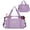 Purple, variant on Expandable Travel Duffel Bag with Shoulder Strap for Women,3 Slash Pockets Airline Approved Personal Item Bag 18x14x8,Gym Bag with Wet Pocket,Underseat Foldable Carry on Weekender Bag(Purple)