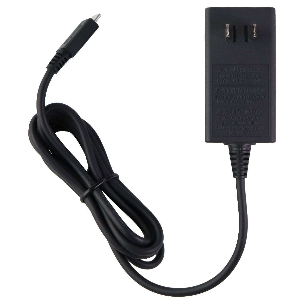 Restored Nintendo Switch AC Adapter Wall Charger USB-C Cable - Black OEM (Refurbished) -
