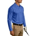thumbnail image 4 of Yungyresw Polo Shirts for Men Solid Color Loose Fit TShirts Breathable Fabric Long Sleeve Polo for Spring Wear, 4 of 6