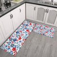 thumbnail image 2 of Pioneer Flower Floral Print Pattern Kitchen Rugs Sets Of 2,Anti Fatigue Kitchen Mat Rugs Non Slip Washable,Decorative Kitchen Floor Mats for Kitchen,Sink,Laundry,17"x30"+17"x47", 2 of 7