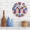 thumbnail image 3 of Symbol Pattern Boho 10 inch Wall Clocks Non Ticking Easy to Read Battery Decorative for Home Bathroom Kitchen Bedroom Living Room, 3 of 8