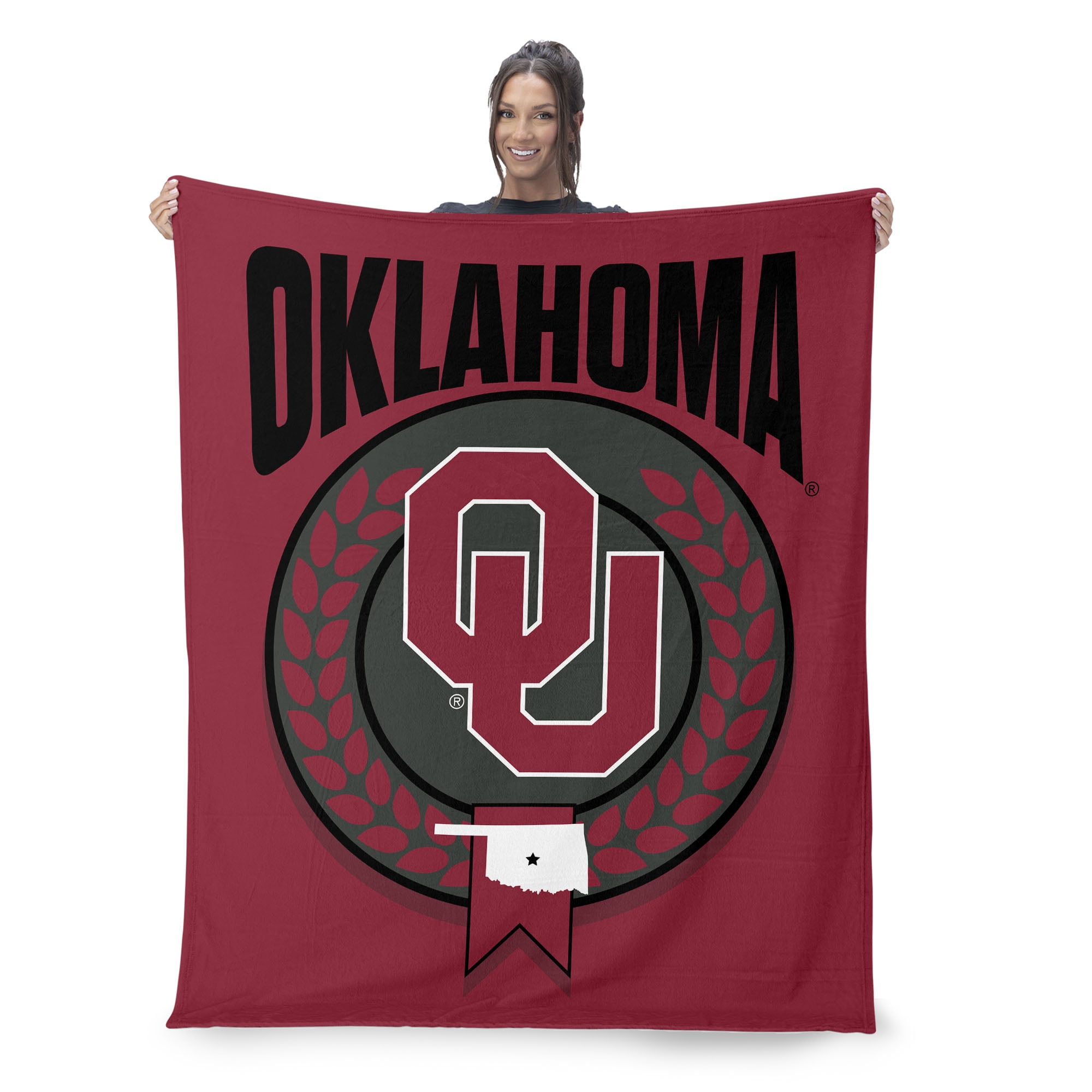 Oklahoma NCAA Apex Silk Touch Sherpa Throw 50x60 inches