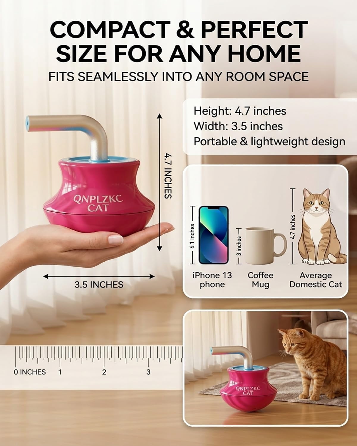 Automatic Cat Laser Pointer Toy Tumbler Design Rechargeable Interactive Pet