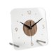 thumbnail image 2 of Reloj de Mesa Escritorio Moderno Reloj Decorativo Cuadrado Reloj de Acrílico Madera Metal Silencioso Adecuado para Dormitorio Sala de Estar, 2 of 9