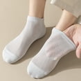 thumbnail image 4 of Eoperou 1 Pair Men Cotton Socks Mid-tube No Odor Thin Mesh Solid Color High Elasticity Anti-slip Sweat-absorption Anti-shrink Sports Four Season Socks, 4 of 8