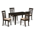 thumbnail image 2 of East West Furniture CAP5S-CAP-C 5 Piece Formal Dining Room Set- Dining Table Top and 4 Dining Room Chairs, 2 of 5