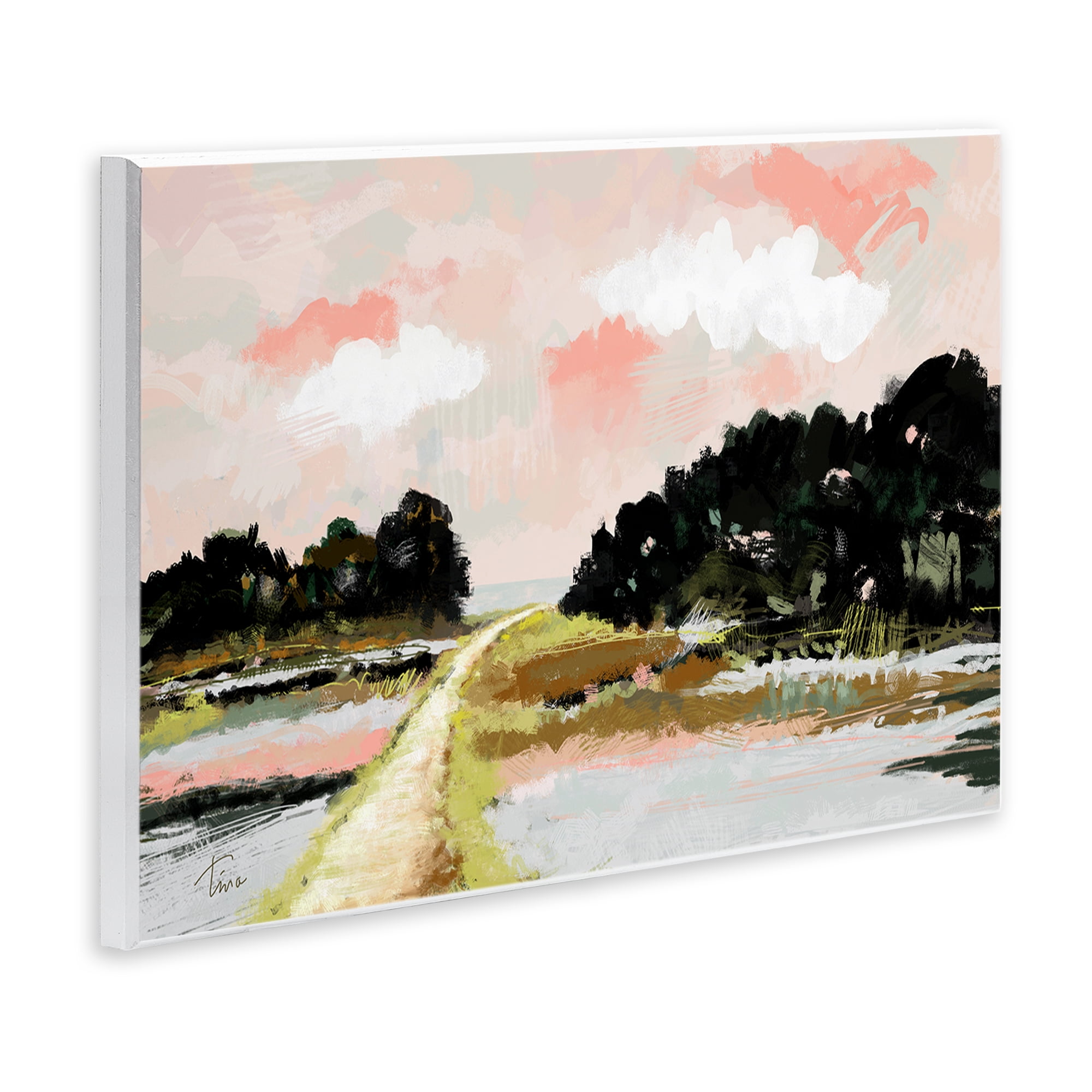 Stupell Industries Nature with Blush Sunrise Landscape & Nature Painting Unframed Art Print Wall Art, 15 x 10