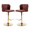 Burgundy & Gold, variant on Tcbosik Adjustable Swivel Bar Stools Set of 2, PU Leather Counter Height Barstool with Button Tufted Back, Armless Upholstered Pub Stool with Metal Base for Kitchen Island, Burgundy & Gold