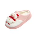 thumbnail image 5 of Zylanna Women's Slip‑On House Slippers with Festive Ornament, Slip Resistant Non‑Bulky Decorative Plush Lined Soft Cozy Winter Indoor Home Footwear Pink, 5 of 5